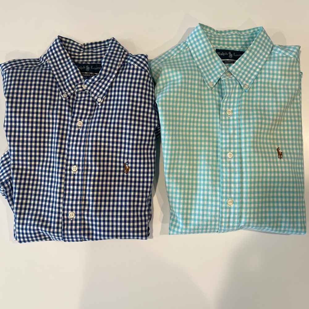 TWO Polo Ralph lauren men’s sport button down size large
